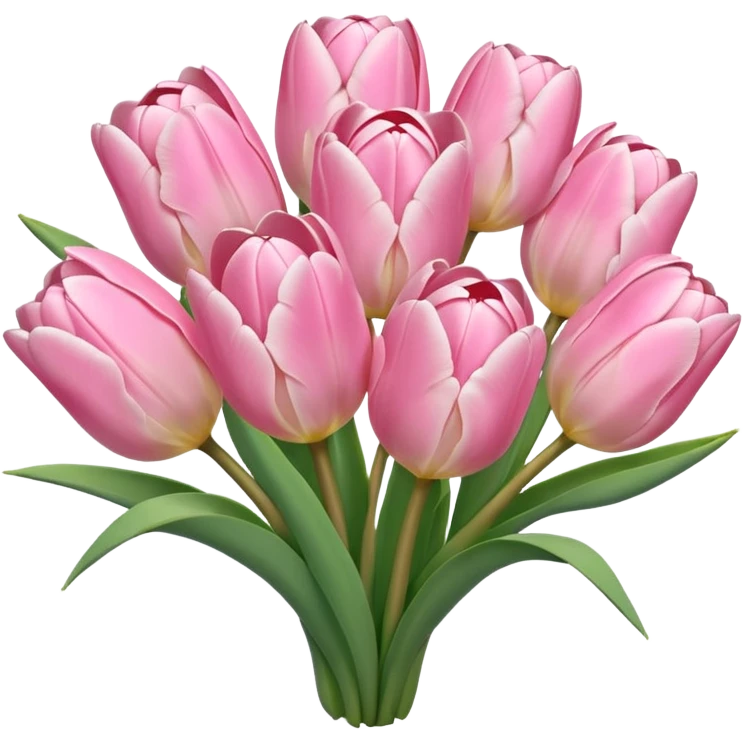 light pink tulip bouquet  emoji