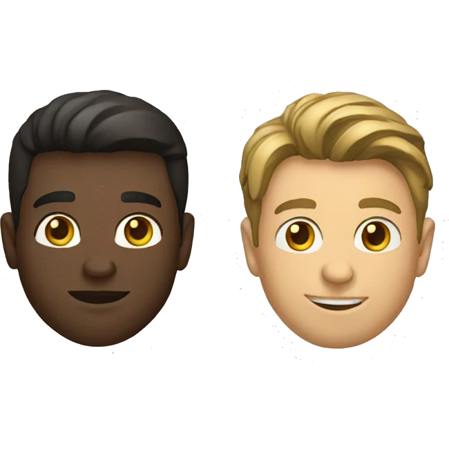 Two guys. One is IT guy. Other is football guy emoji