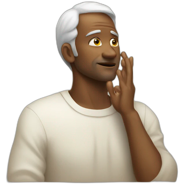 A man seeking support from God emoji