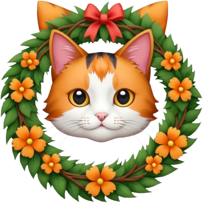 wreath cat emoji
