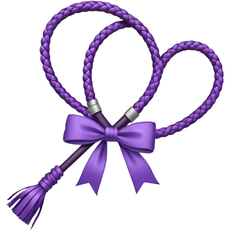 Purple BDSM whip with bow on it emoji