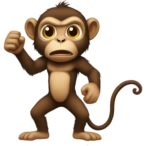 young and angry monkey emoji