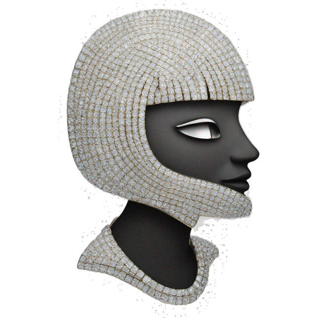 faceless brooch set with diamonds emoji