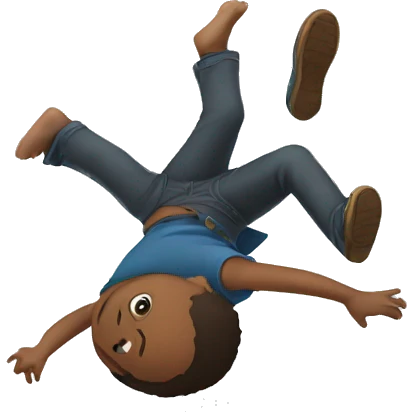 Falling kid emoji