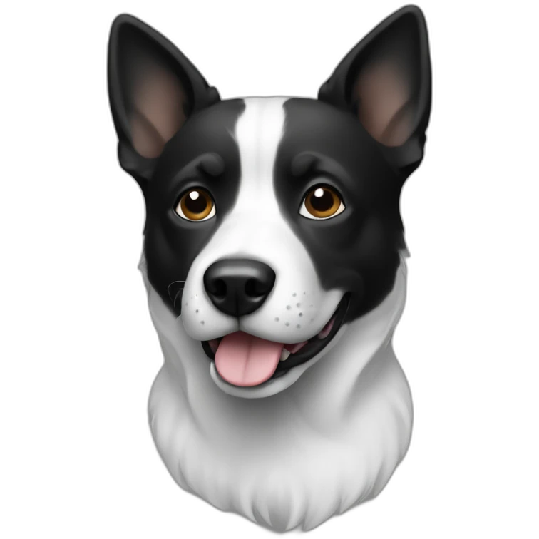 Dog black and white emoji