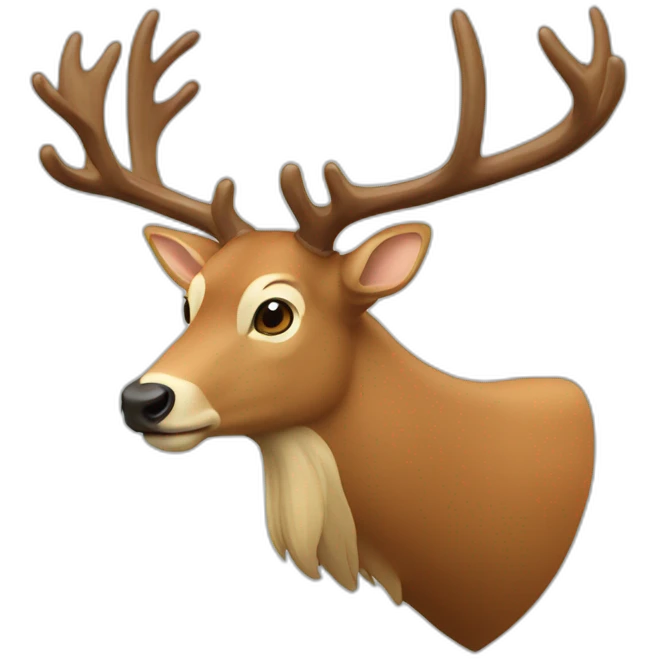 cerf sur le père noel emoji