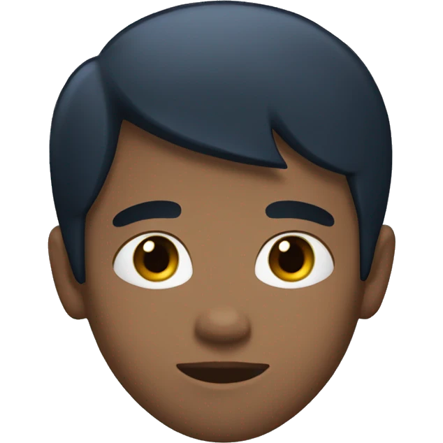 A boy with short black hair an a white skin and a blue t-shirt emoji