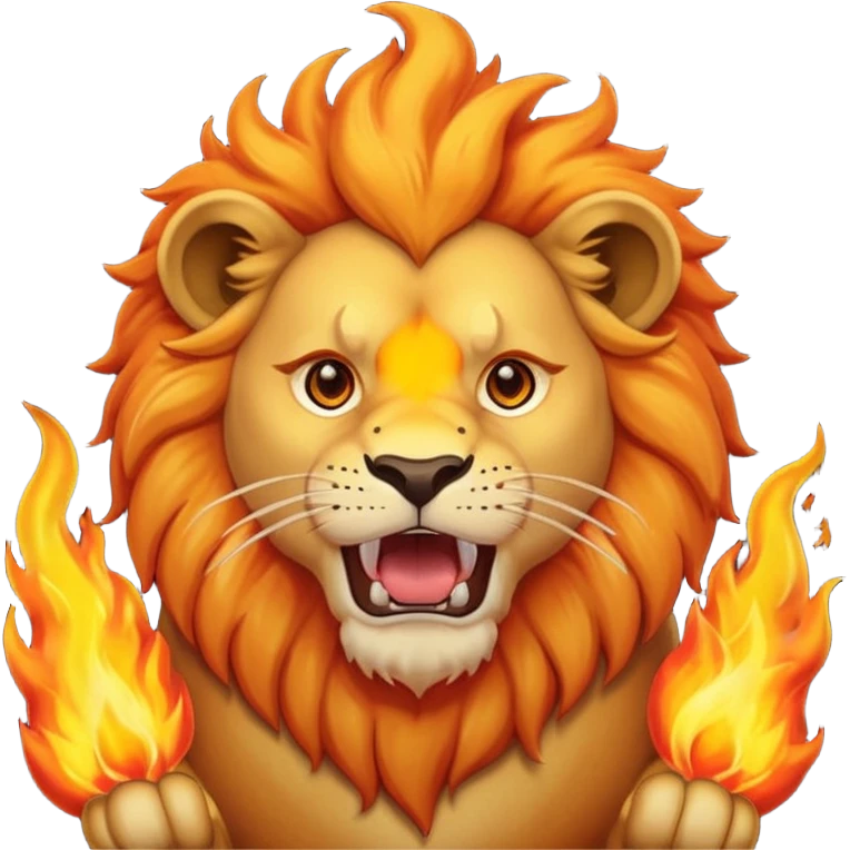lion spitting fire  emoji