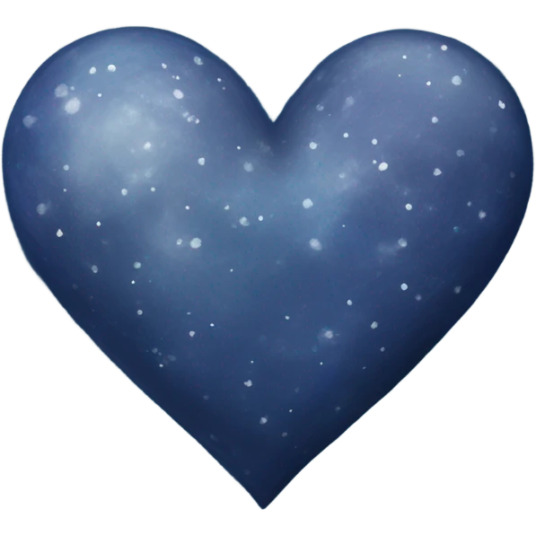 Midnight blue silver galaxy heart  emoji