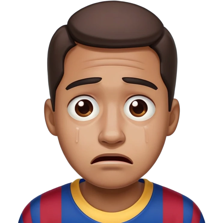 Фанат Барселоны плачет emoji