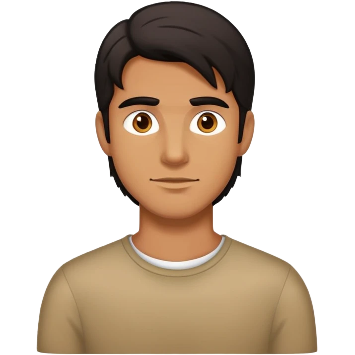 long dark haired tan skin special ed guy emoji