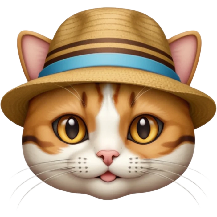 Realizza un gatto magico appena uscito dal cappello del cappellaio matto emoji