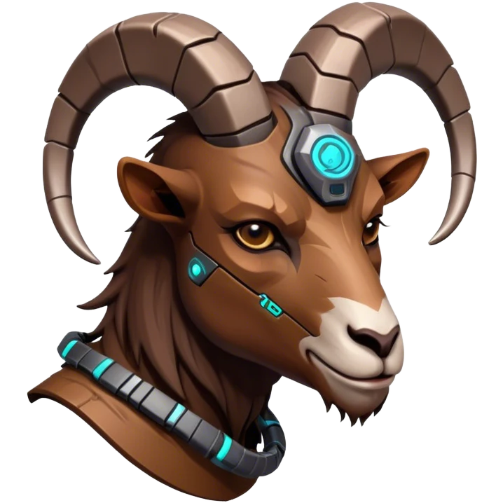 Cyberpunk Goat(Ram) man 2/3 veiw emoji