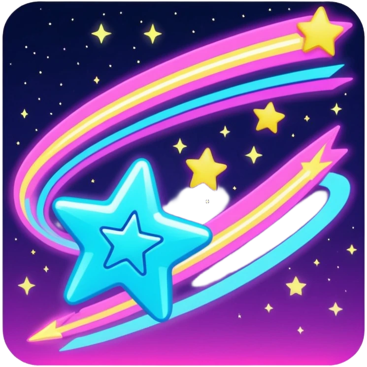 shooting star y2k emoji