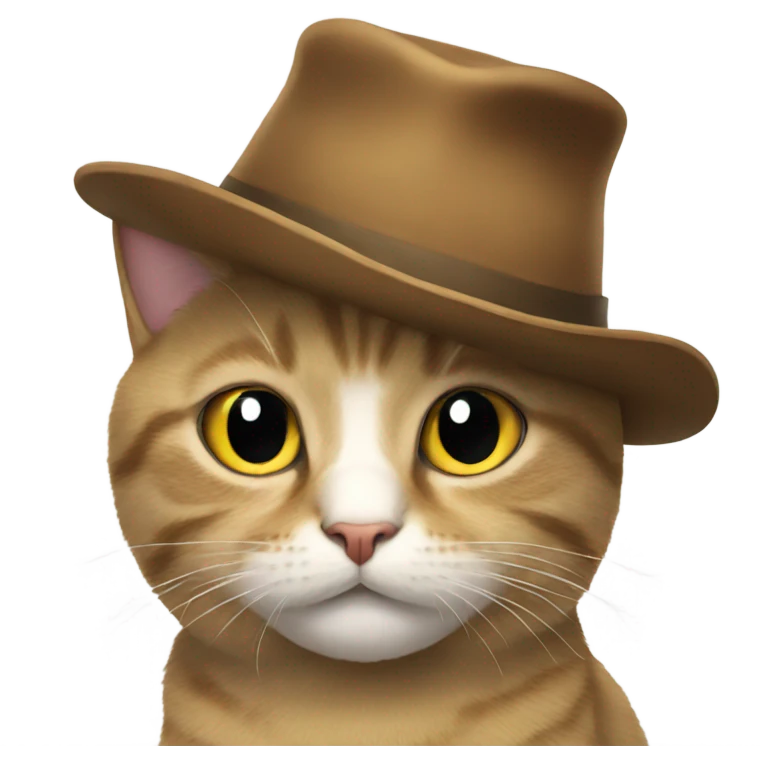 A cat with a hat on  emoji