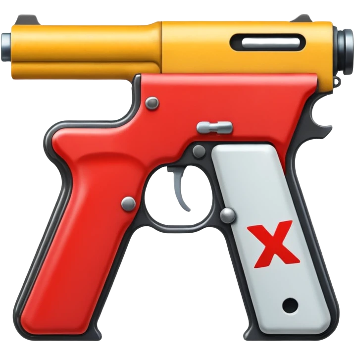 i want to make an X letter using 2 gas station  pistols emoji