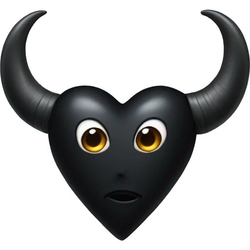 black heart with horns emoji