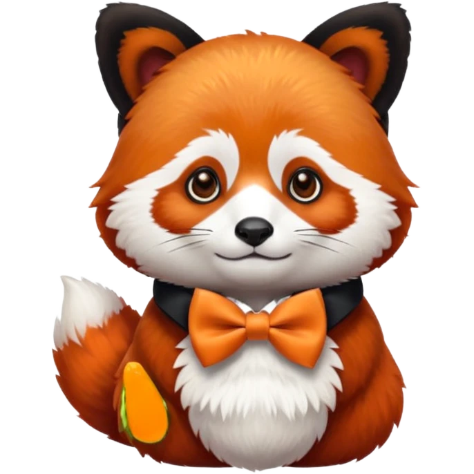 red panda with bow tie emoji