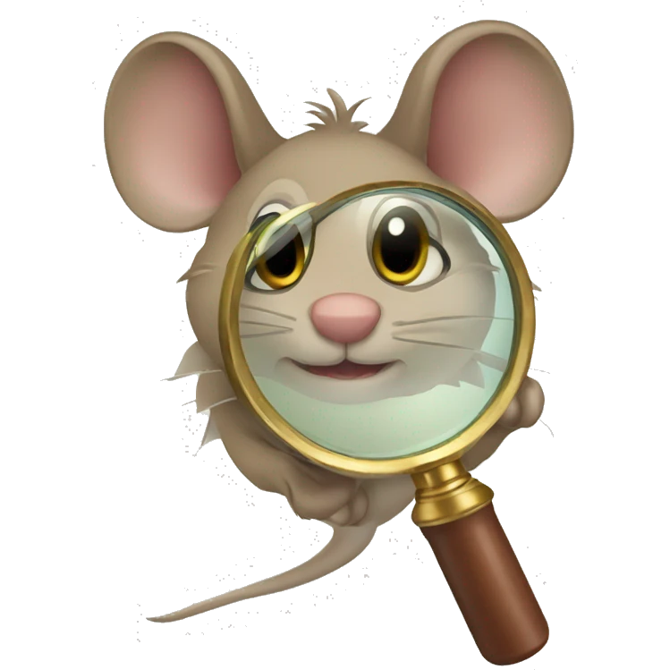 mouse detective magnifying glass emoji