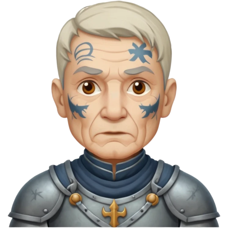 elderly tattooed knight emoji