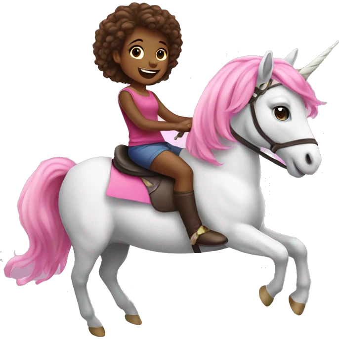 Girl riding a unicorn  emoji