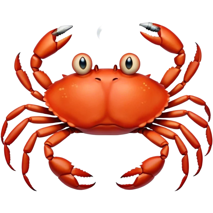 Sad crab holding a cigarette emoji