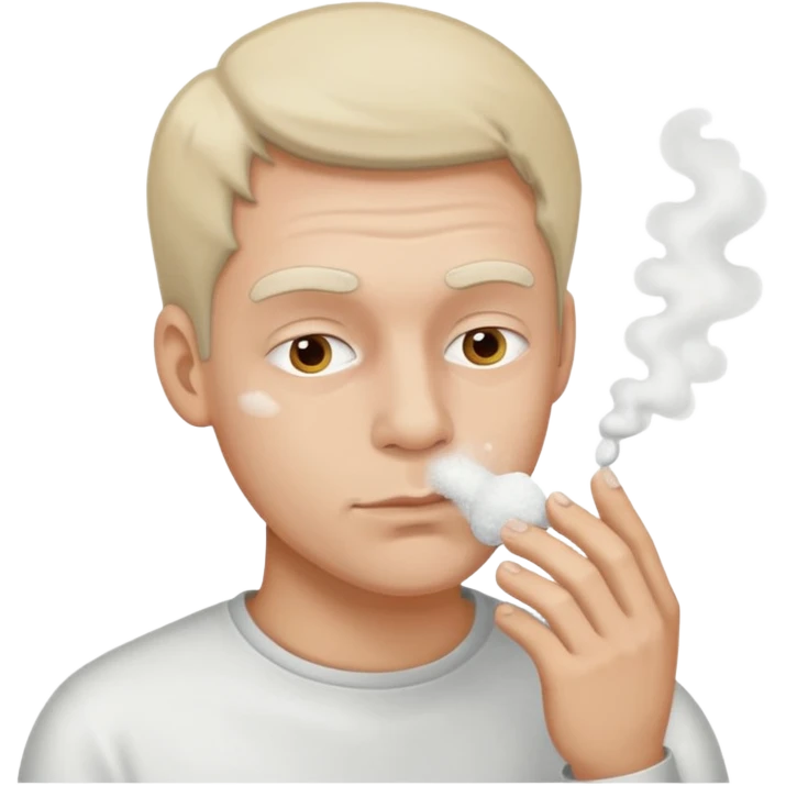 Guy snorting cocaine emoji emoji