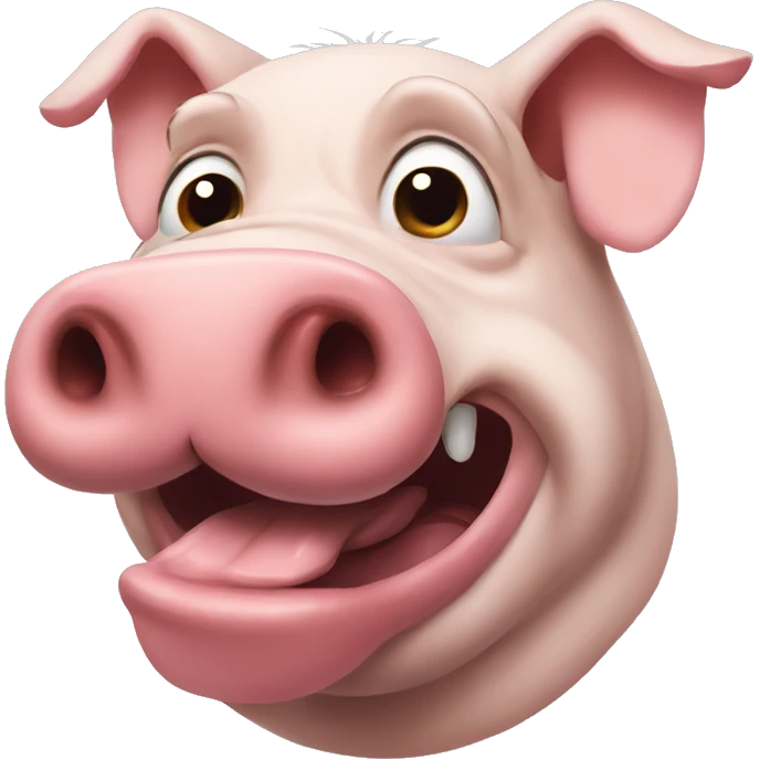 ugly pig dog emoji