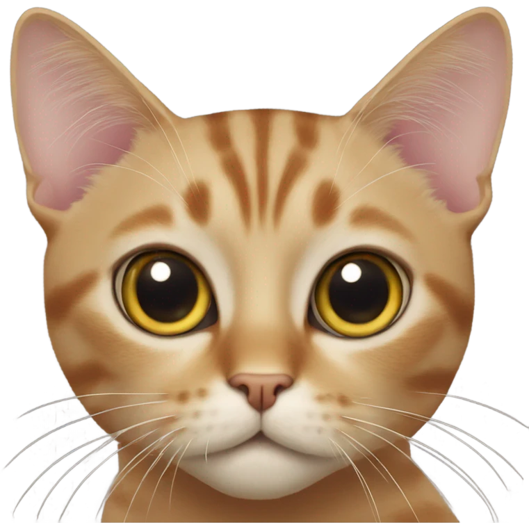Cat having big eyes and showing it misses you emoji