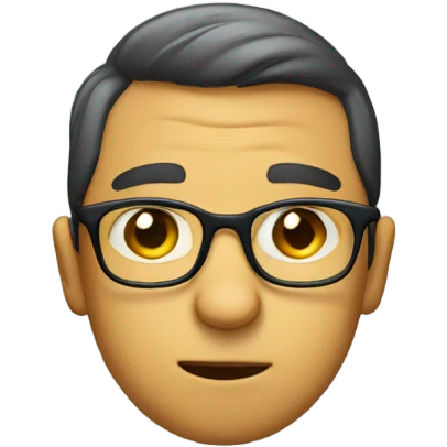 shy person with glasses emoji
