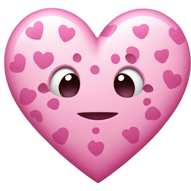 Pink heart with spots emoji