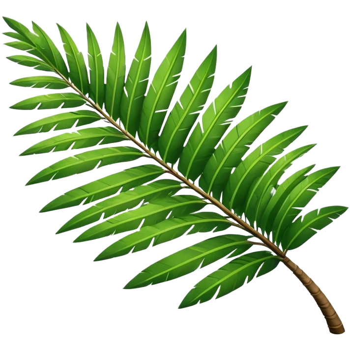 Palm tree leaf emoji