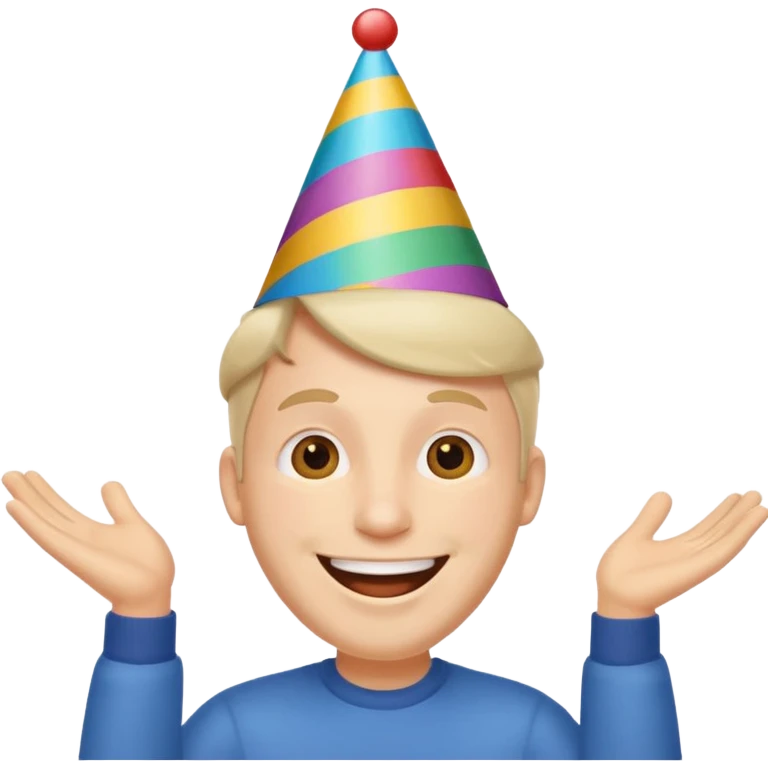 Emoji de un hombre feliz de festejo solo cabeza  emoji