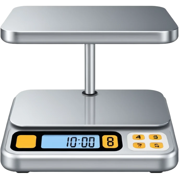 Weighing scale showing numbers emoji