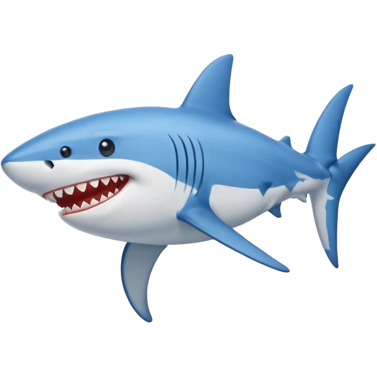 cartoonist blue shark wearing shirt emoji