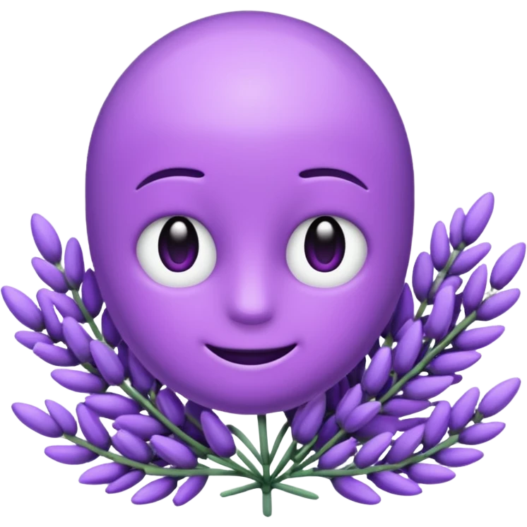A ted fialovou levanduli emoji emoji