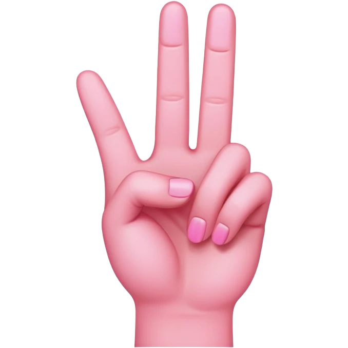 Pink middle finger emoji