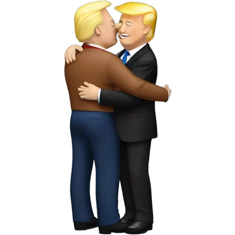 Trump and Elon musk hugging   emoji