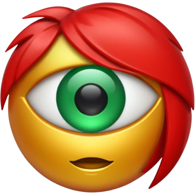 glitter red and green lupa emoji