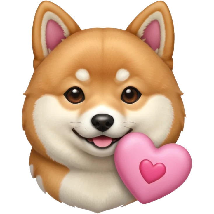 Shiba Jasper two pink hearts emoji