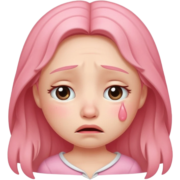 A cute fairytale character crying emoji