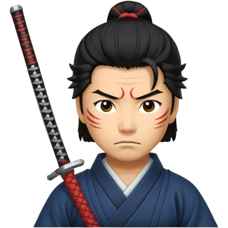 самурай с катаной emoji