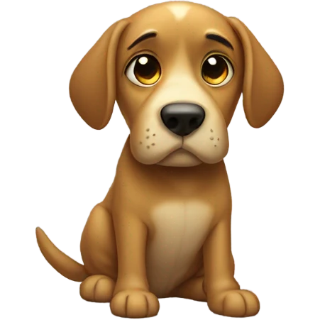 Sad dog emoji
