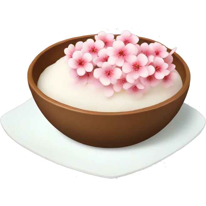 bowl of sakura cake emoji