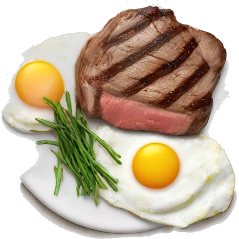 Steak and eggs emoji