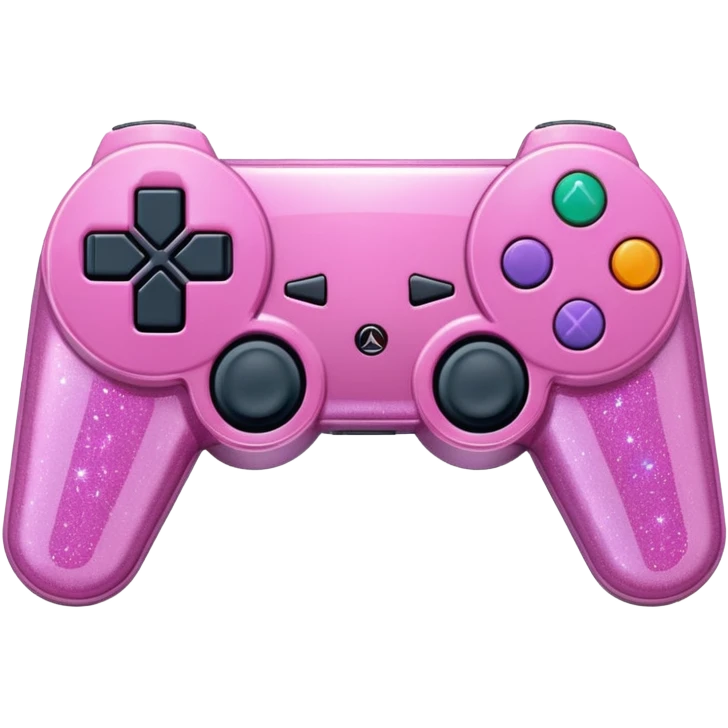 glittery pink 90s retro playstation console emoji