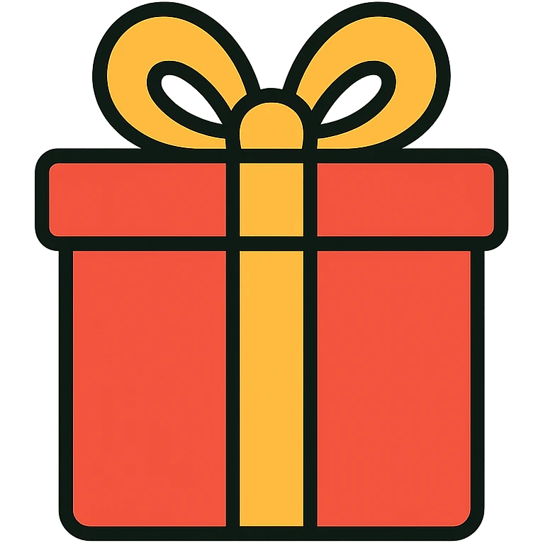 colored gift box with ribbon icon emoji