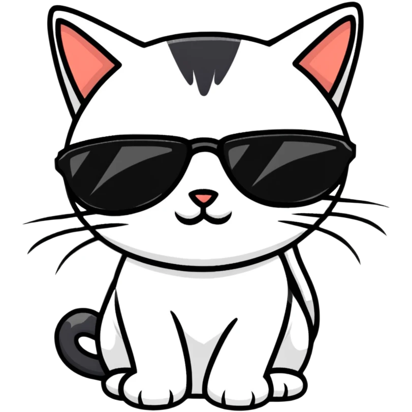 Cat with sunglasses emoji