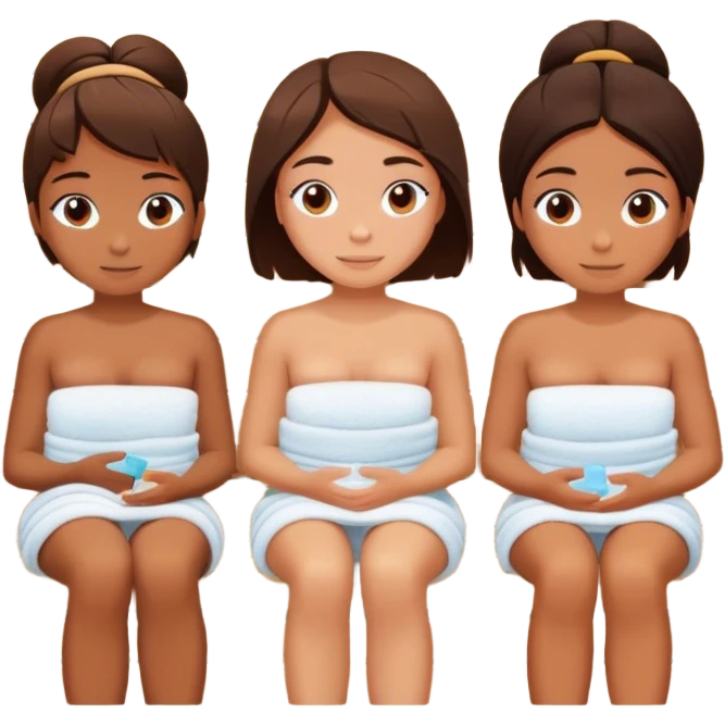 Girls in sauna  emoji