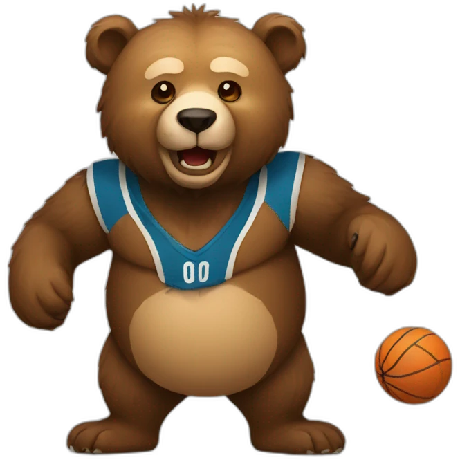bear with ball emoji